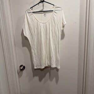 jcpenney Women's Cream Scoop Neck Short Sleeve Tee